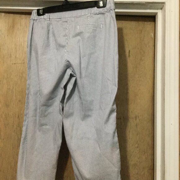 Karen Scott striped Capri pants blue and white size 6 excellent used condition - Picture 5 of 7